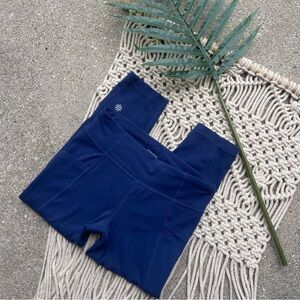 Athleta Girl Blue Crop Athletic Leggings Size Medium 8 / 10